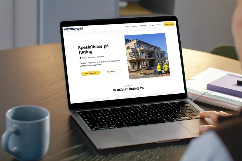 Skjermbilde av nettsiden